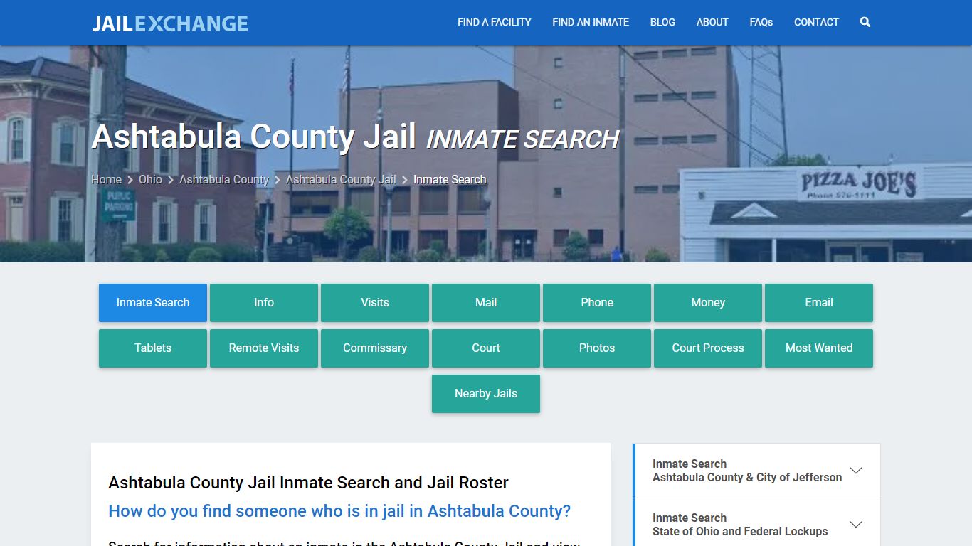 Ashtabula County Jail Inmate Search - Jail Exchange